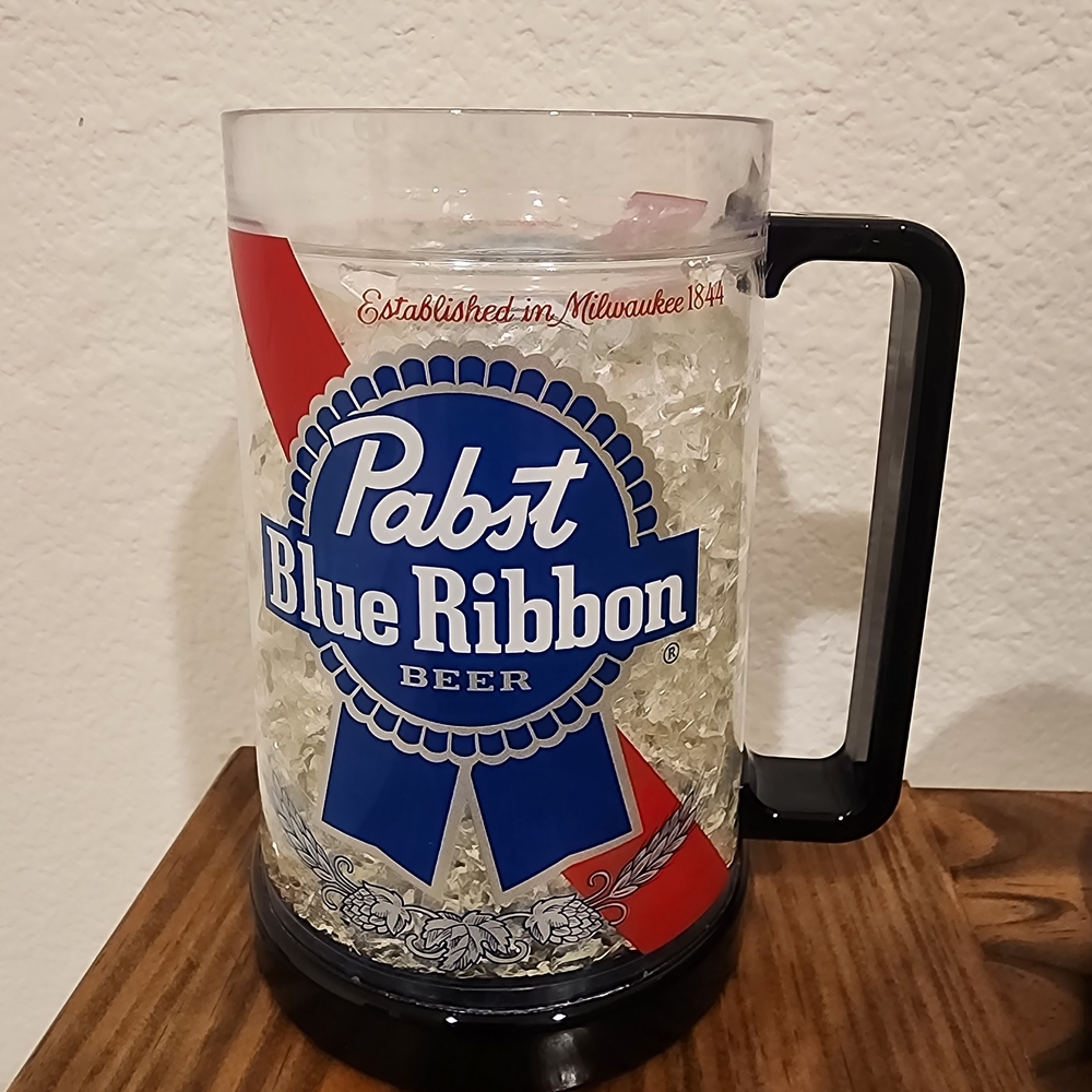 Pabst Blue Ribbon Beer  Freeze-able 16 Ounce Freezer Mug